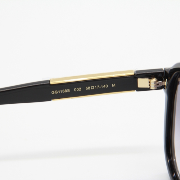 NEW GUCCI GG1188S 002 BLACK GRAY AVIATOR SUNGLASSES GUCCI - Picture 11 of 14